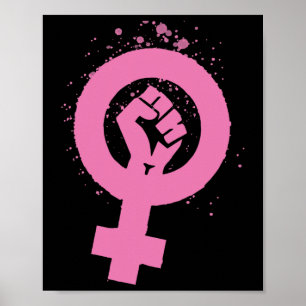 Affiche Symbole féministe vintage