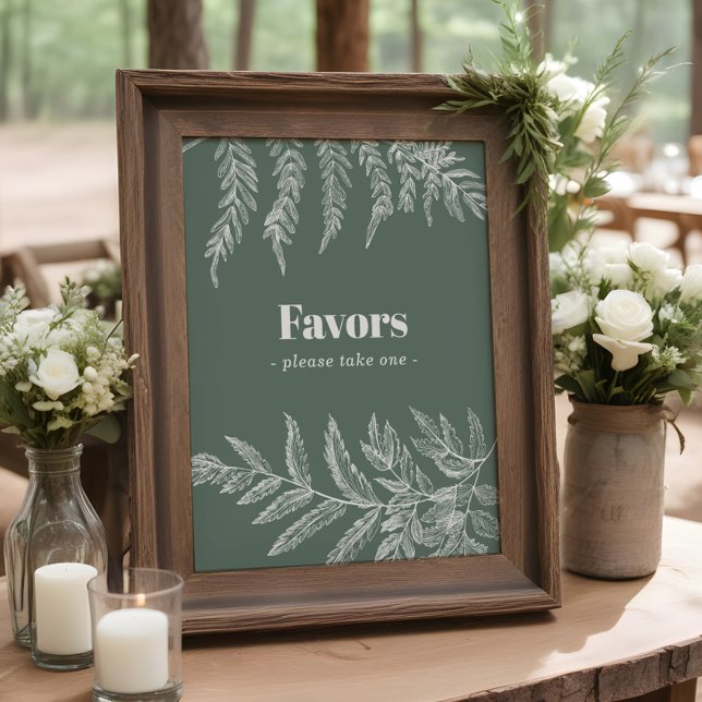 Affiche Symbole Fern Botanical Shower ou Wedding Favor (Créateur téléchargé)