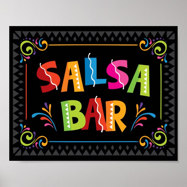 Affiche Symbole Fiesta SALSA BAR Party (Devant)