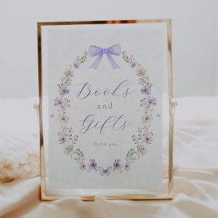 Affiche Symbole Fleur sauvage de livres et de cadeaux pour