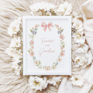 Affiche Symbole fleur sauvage Rose Bow Girls Faveurs & Goo