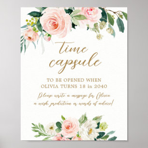 Affiche Symbole floral Onederday Birthday Time Capsule