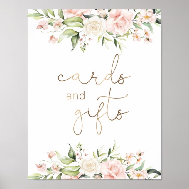 Affiche Symbole Florals et verdure Cartes et cadeaux (Devant)
