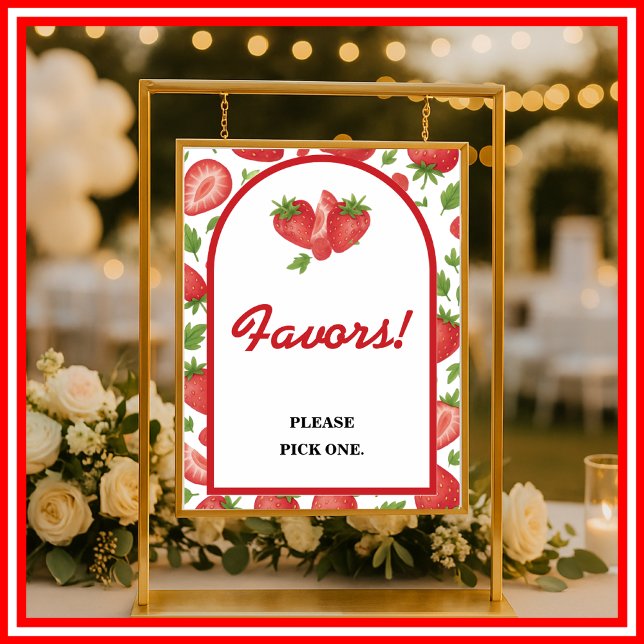 Affiche Symbole Fraise Berry Baby shower sucré (Créateur téléchargé)