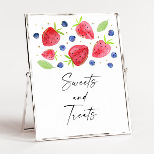 Affiche Symbole fraise Blueberry Sweets & Traitements