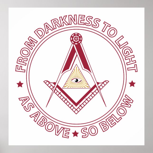 Affiche Symbole franc-maçonnerie (Devant)