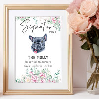 Symbole français de chien de taureau Signature de