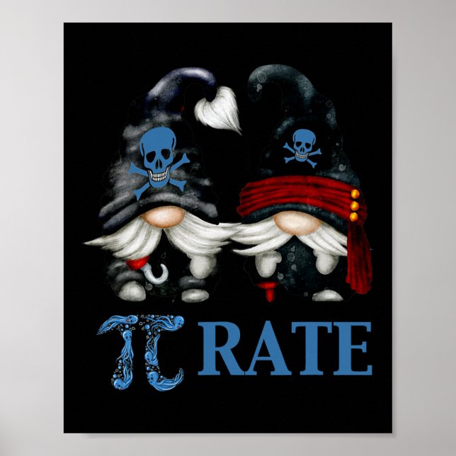 Affiche Symbole Funny Octopus Pi Day pour professeur de ma (Devant)