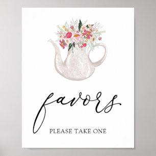 Affiche Symbole Garden Tea Party Faveurs
