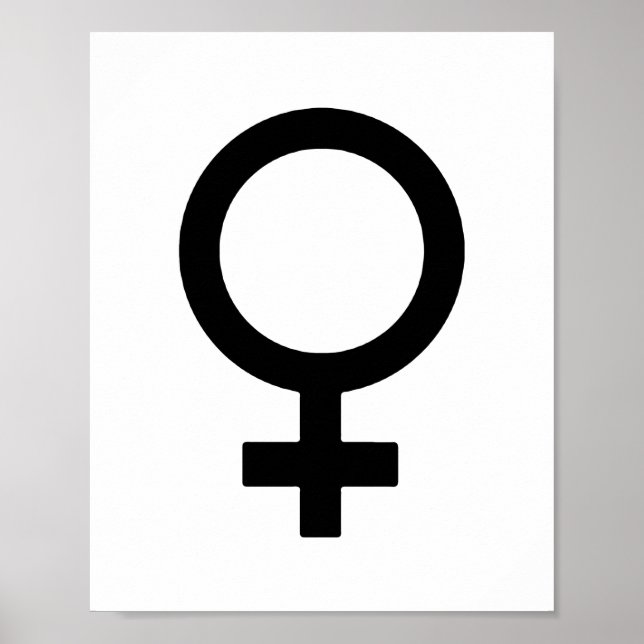 Affiche Symbole genre féminin (Devant)
