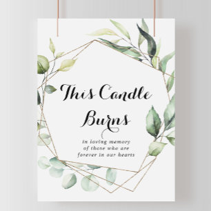 Affiche Symbole Géométrique Or Élégant Cette Bougie Brûle