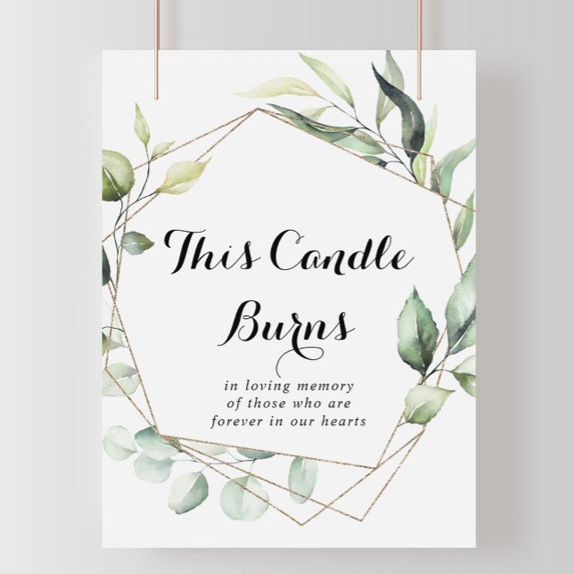 Affiche Symbole Géométrique Or Élégant Cette Bougie Brûle (Créateur téléchargé)