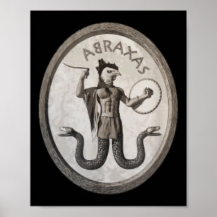 Affiche Symbole gnostique ésotérique Abraxas Occult Ritua 