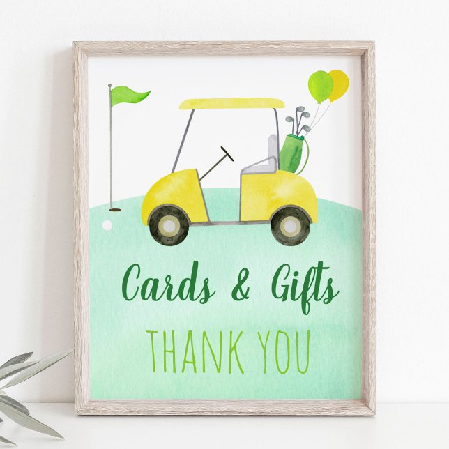 Affiche Symbole Golf First Birthday Par-tee Cards & Gifts (Créateur téléchargé)