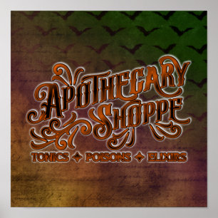 Affiche Symbole gothique d'Halloween Shoppe