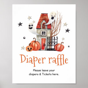 Affiche SYMBOLE Halloween Baby shower de la tombola
