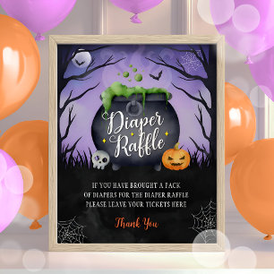 Affiche SYMBOLE Halloween Baby shower Déchets