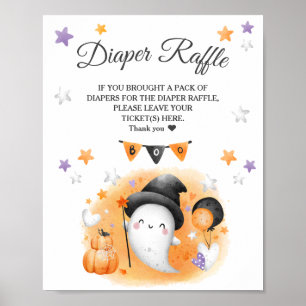 Affiche SYMBOLE Halloween Baby shower Déchets Déchets Déch