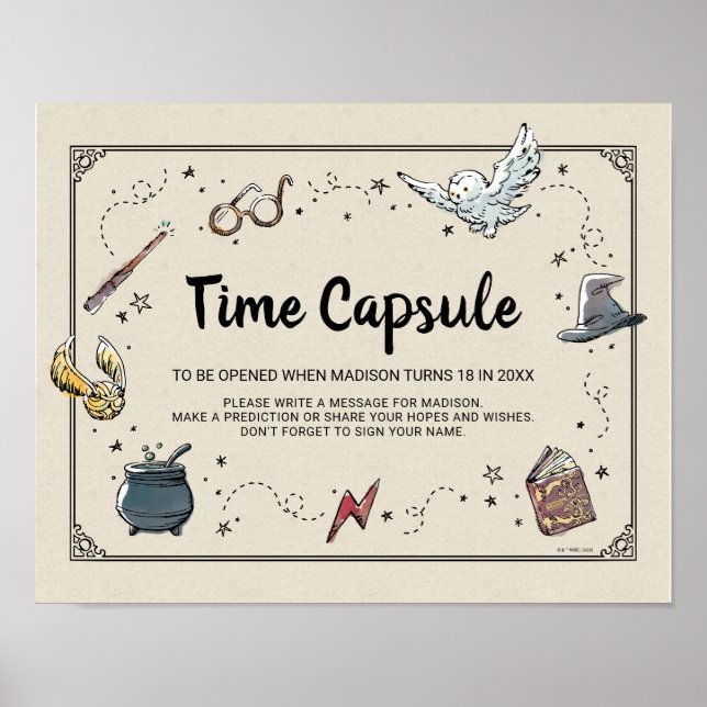 Affiche SYMBOLE HARRY POTTER™ Baby shower temps (Devant)