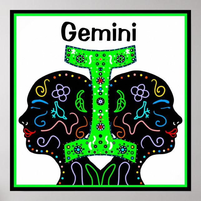 Affiche Symbole Horoscope Gemini Main Drag (Devant)