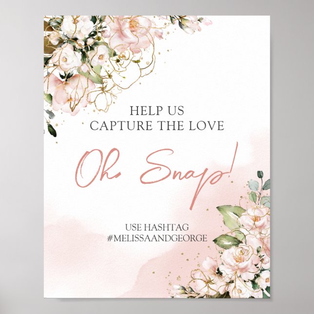 Affiche Symbole hyper tendance boho rose floral rose rose  (Devant)