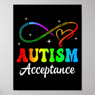 Affiche Symbole infini d'acceptation et de sensibilisation
