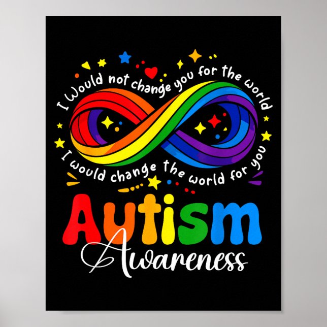 Affiche Symbole infini de sensibilisation à l'autisme acce (Devant)