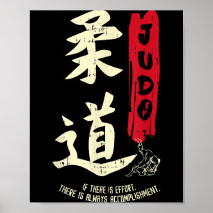 Affiche Symbole japonais cool Judo Judoka arts martiaux