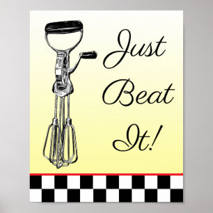 Affiche Symbole Jaune, Noir et Rouge Il suffit de battre