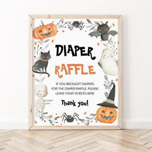 Affiche SYMBOLE JOLIE Halloween Baby shower Déchets