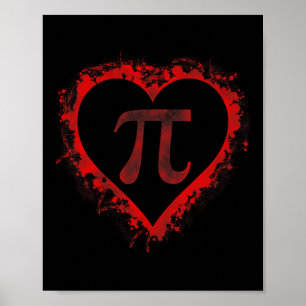 Affiche Symbole Jour Pi Coeur Valentines Jour Garçons Enfa
