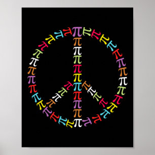 Affiche Symbole Jour Pi Symbole de Paix Enseignant de Math