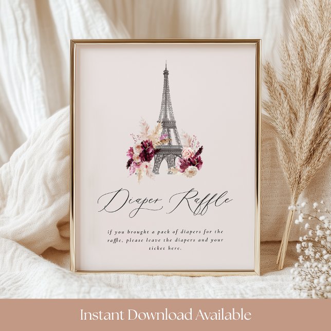 Affiche SYMBOLE JOURNAL Baby shower Bébé (Créateur téléchargé)