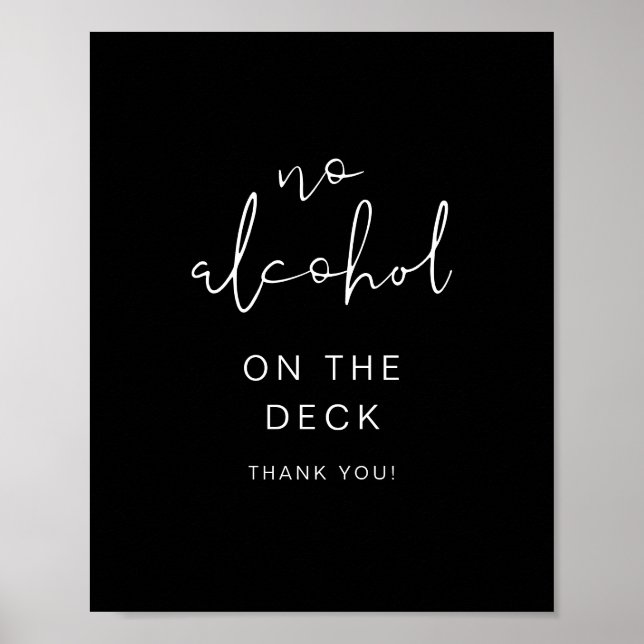 Affiche SYMBOLE JOVI Edgy Black Modern Sans Alcool (Devant)