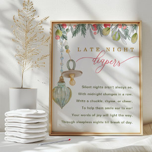 Affiche SYMBOLE JOYEUX PETITS Baby showers DE LA NUIT TARD