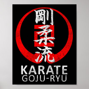 Affiche Symbole karaté Goju Ryu Kanji Japon Martial Art Vi