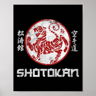 Affiche Symbole karaté Kyokushinkai Shotokan Dojo entraîne