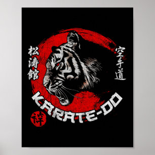 Affiche Symbole karaté Tiger Shotokan Dojo entraînement Ka
