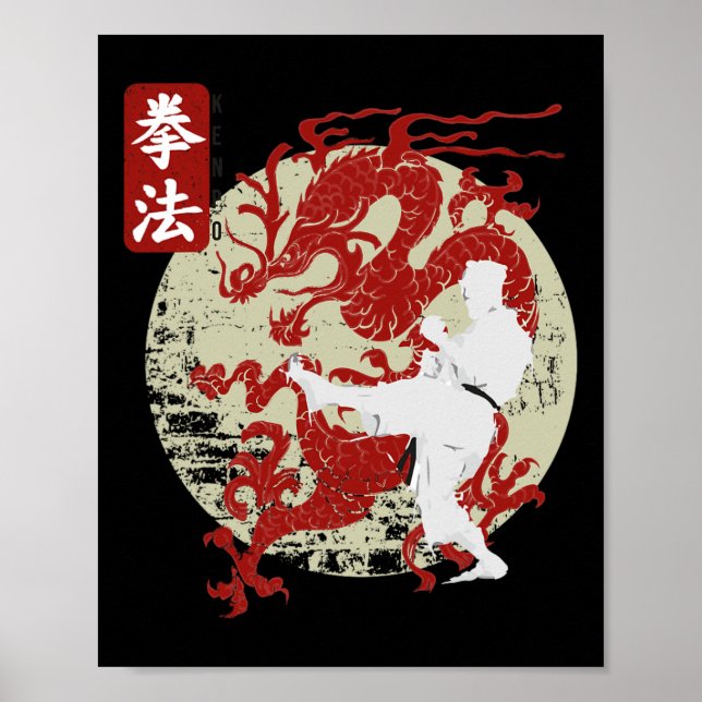 Affiche Symbole Kenpo Karate Dragon (Devant)