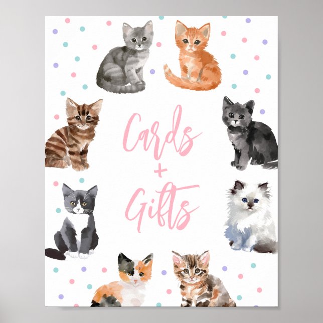 Affiche Symbole Kitten Cat Anniversaire Cartes et Cadeaux (Devant)