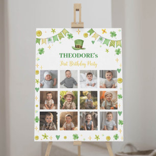 Affiche Symbole Lucky One Boy Birthday Photo Milestone