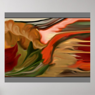 Affiche Symbole lumineux de l'automne Cornucopia Art Abstr