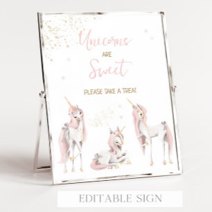 Affiche Symbole magique Unicorn Anniversaire Faveurs