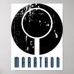 Affiche Symbole marathon II noir