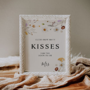 Affiche Symbole Mariage Boho Wildfloral Kisses