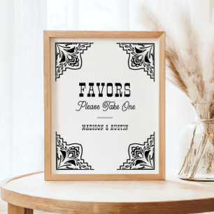 Affiche SYMBOLE Mariage campagnard DE Cowboy Ouest