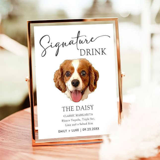 Affiche Symbole Mariage Charles Spaniel Dog (Créateur téléchargé)