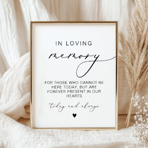Affiche Symbole Mariage de calligraphie moderne en mémoire