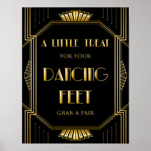 Affiche Symbole Mariage de chaussures de danse   Gatsby Ar