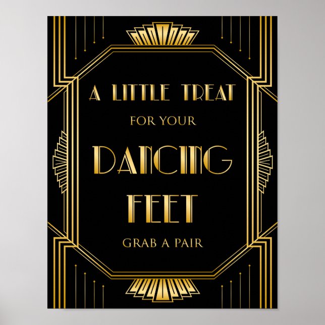 Affiche Symbole Mariage de chaussures de danse | Gatsby Ar (Devant)